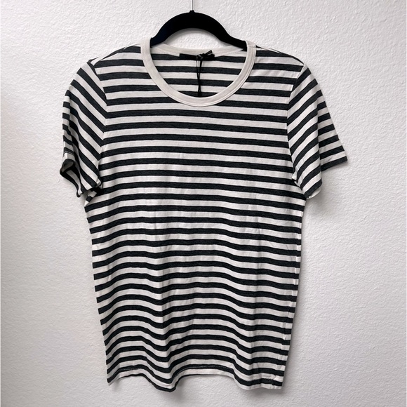 Jenni Kayne Tops - NWT Jenni Kayne Stripe Basic Tee Charcoal/Ivory